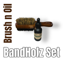 Load image into Gallery viewer, BandHolz Set Boars Hair Beard Brush n Oil Combo choose your favortie gent scents
