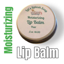 Load image into Gallery viewer, Moisturizing Lip Balm in tin container with natural hydrating ingredients for soft, smooth lips by Let's Splash Soap