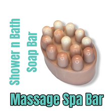 Load image into Gallery viewer, Massage soap bar with raised nodes for muscle relief and spa-like cleansing