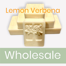 Load image into Gallery viewer, Wholesale bulk luxurious goats milk soap bars with lemon verbena scent, eco-friendly and organic ingredients, 4 oz each, ready for resale.