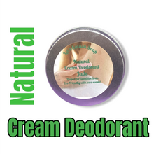Load image into Gallery viewer, Natural cream deodorant with organic, plant-based ingredients, gentle on skin, eco-friendly and aluminum-free.
