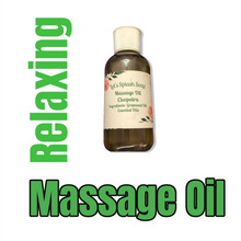 Load image into Gallery viewer, bottle of natural artisan massage oil with essential oils for relaxing massage and skin wellness
