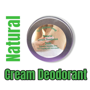 Cream Deodorant the Natural Way choose your scent 4 oz tin