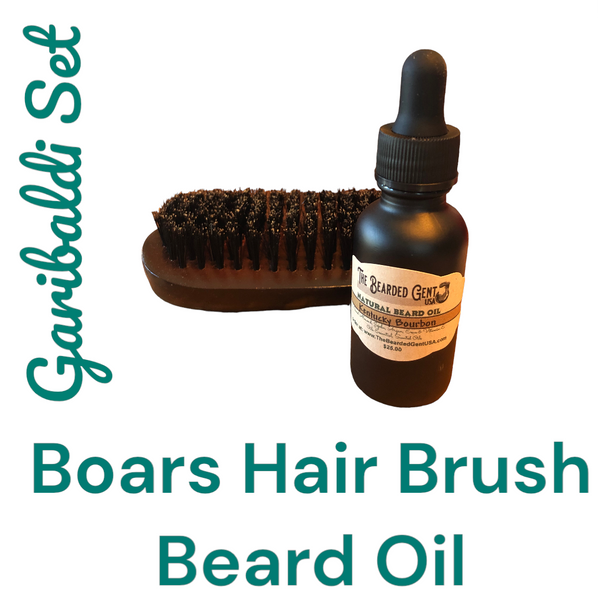 Garibaldi Set Natural Beard Oil n Beard Brush