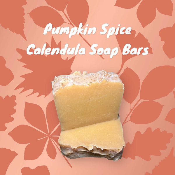 Just in time for Fall! Pumpkin Spice Calendula Soap Bars
