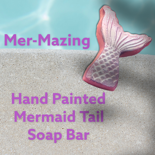 Hand painted Mer-Mazing Mermaid Tail Soap Bar