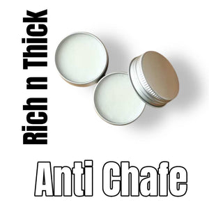 Chub Rub Anti Chafe cream for women in small round metal containers rich and thick formula