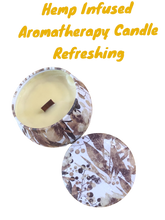 Load image into Gallery viewer, Hemp Infused Wooden Wick Aromatherapy Candles
