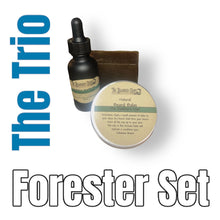Load image into Gallery viewer, Forester Set: The Trio Beard Wash Bar, Beard Oil n Balm
