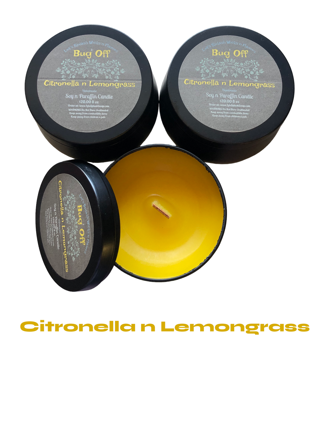 Artisan Citronella blended candles keeps bugs away without the horrible stink
