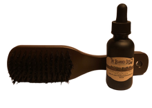 Load image into Gallery viewer, BandHolz Set INCLUDES Boars Hair Beard Brush and Beard Oil choose your favortie gent scents
