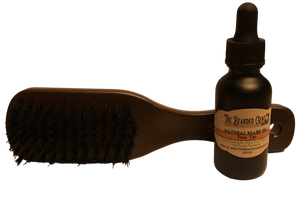BandHolz Set INCLUDES Boars Hair Beard Brush and Beard Oil choose your favortie gent scents