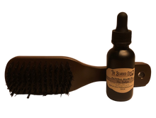 Load image into Gallery viewer, BandHolz Set INCLUDES Boars Hair Beard Brush and Beard Oil choose your favortie gent scents

