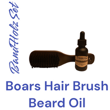 Load image into Gallery viewer, BandHolz Set INCLUDES Boars Hair Beard Brush and Beard Oil choose your favortie gent scents
