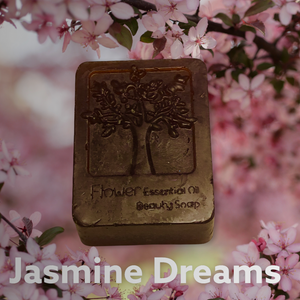 Artisan African Black Soap Bar scented in Jasmine Dreams