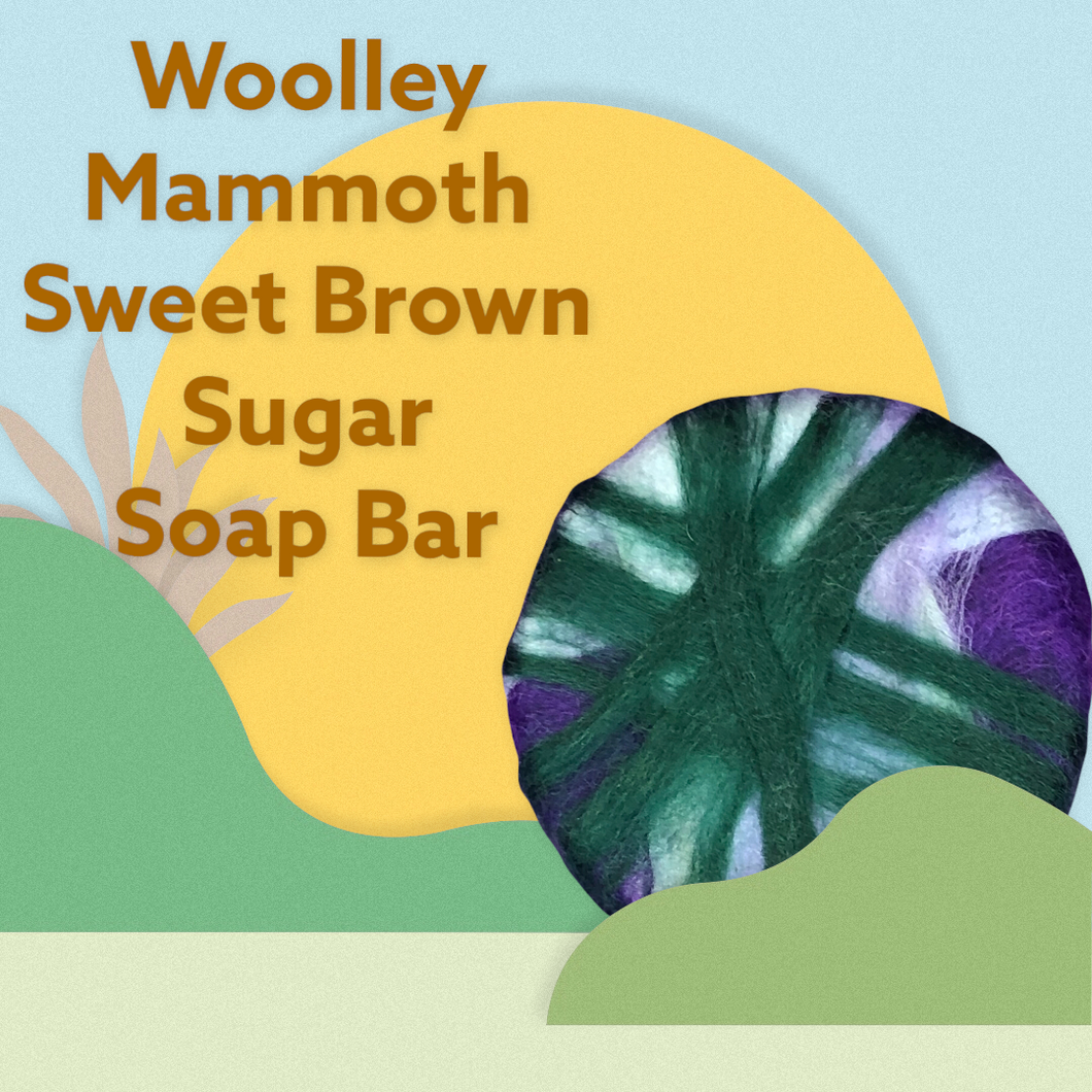 Woolley Mammoth Soap Bars they are wrapped in 100% wool