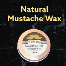 Load image into Gallery viewer, The Bearded Gent USA Natural Mustache wax
