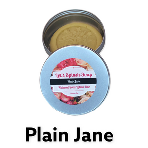 Natural Solid Lotion Bar Plain Jane (unscented)