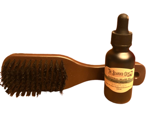 BandHolz Set INCLUDES Boars Hair Beard Brush and Beard Oil choose your favortie gent scents
